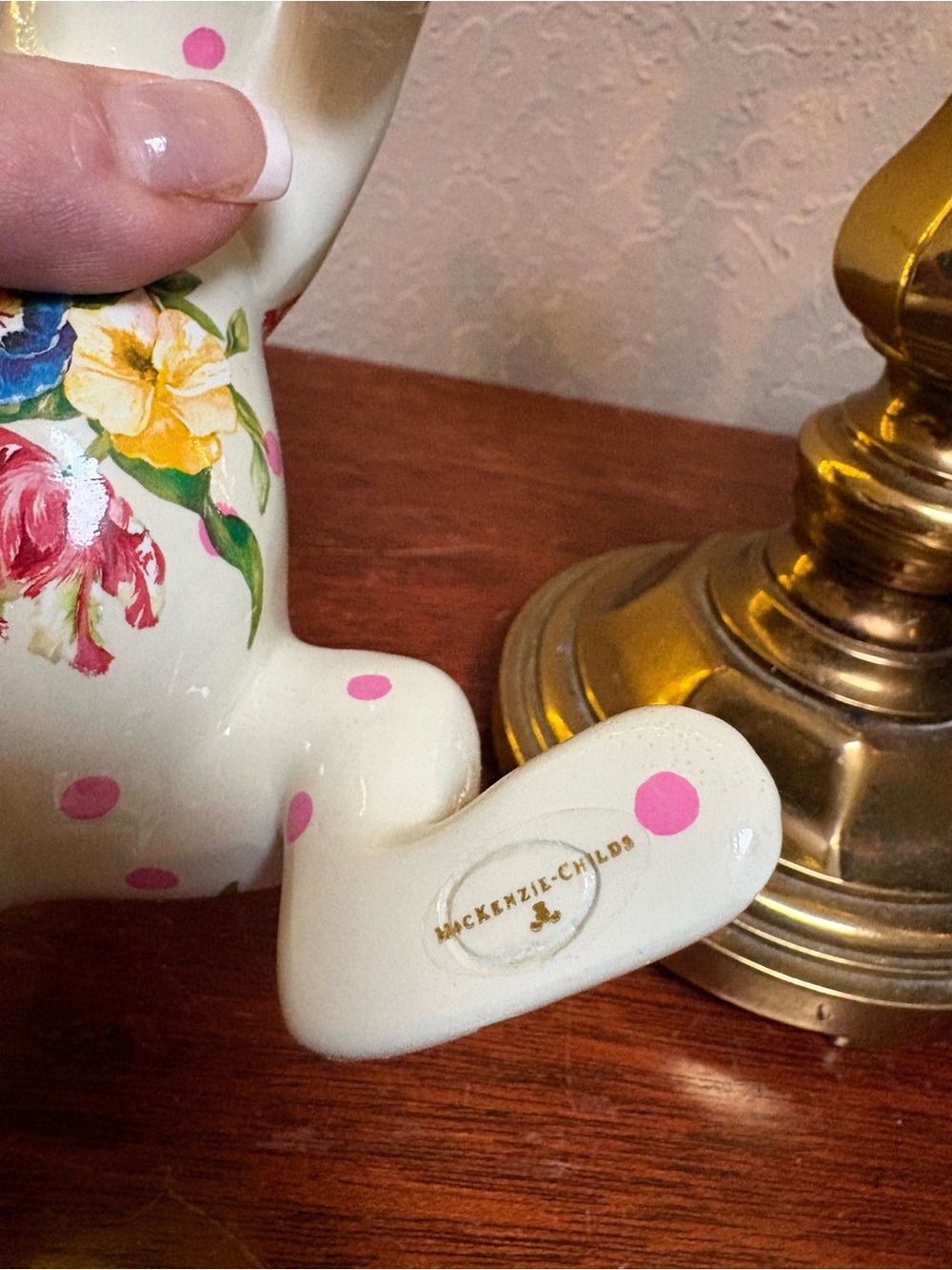 MacKenzie-Childs Floral Planter Bunny - Picture 7 of 8